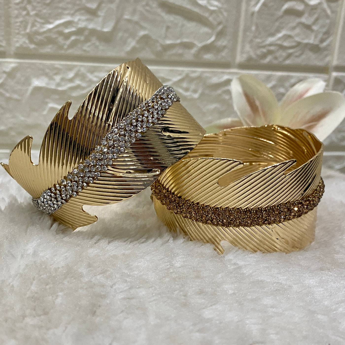 Brazalete Hojas Dorado