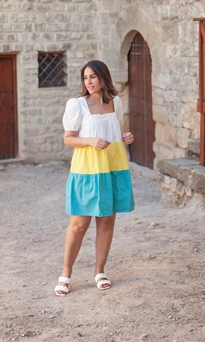 Vestido Tricolor
