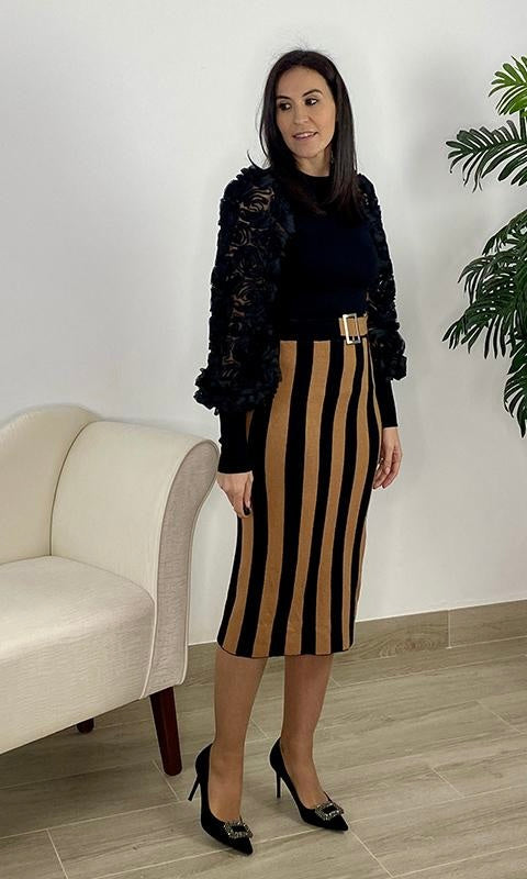 Falda Lápiz Marrón