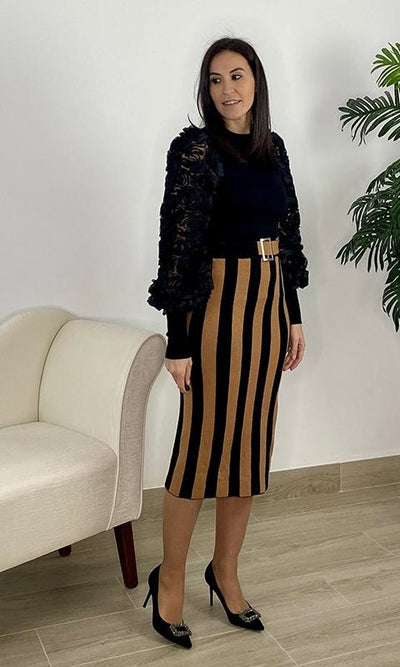 Falda Lápiz Marrón