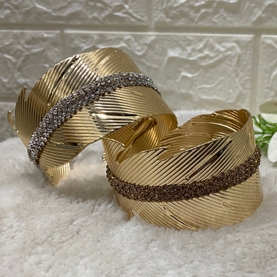 Brazalete Hojas Dorado