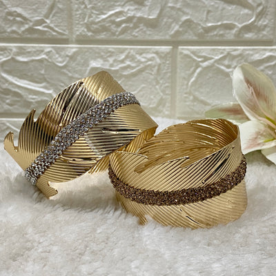 Brazalete Hojas Dorado