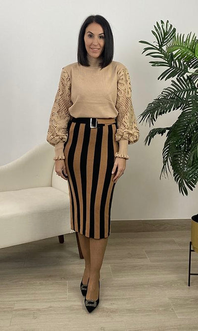Falda Lápiz Marrón