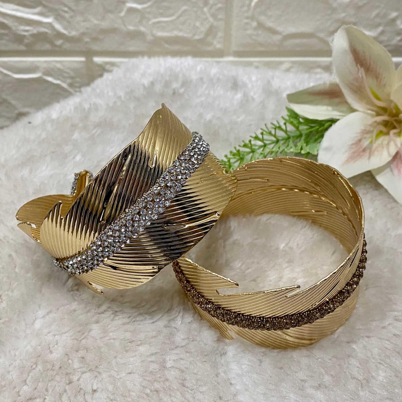 Brazalete Hojas Dorado