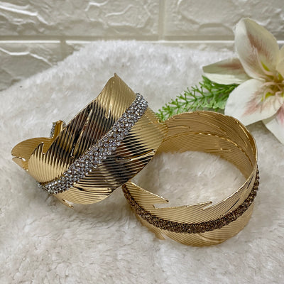 Brazalete Hojas Dorado