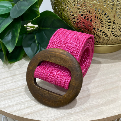 Cinturón Yute Fucsia