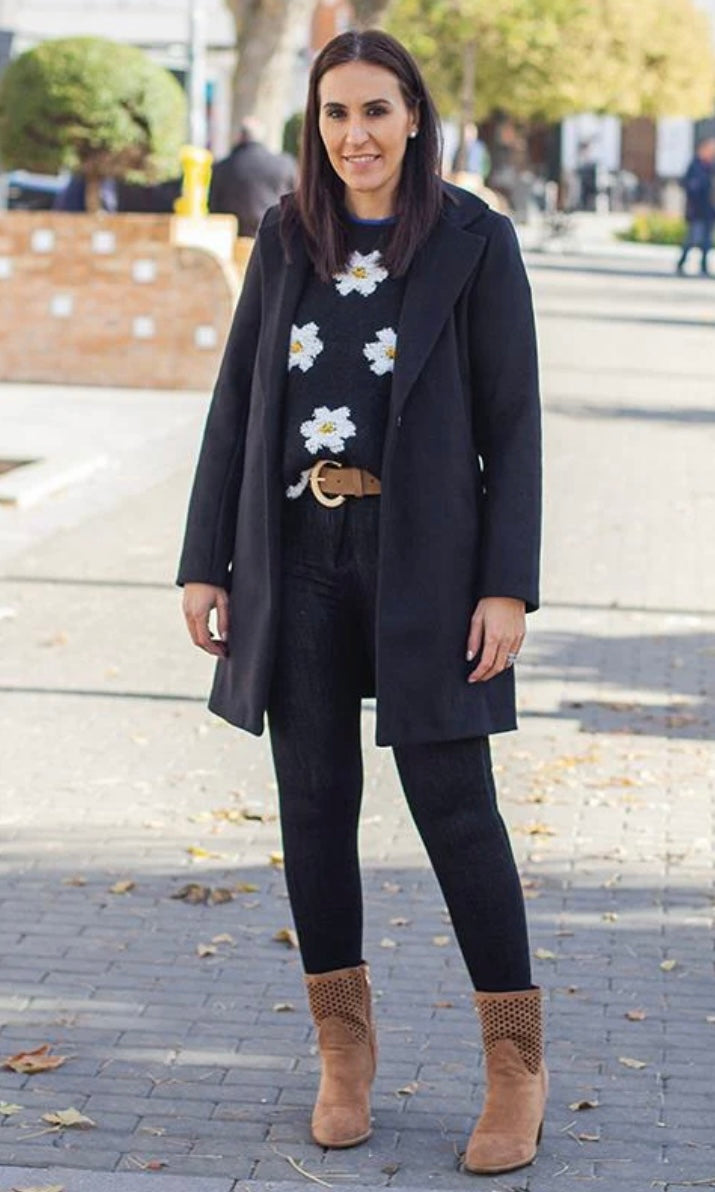 Jeans Basico Negro Jaspeado