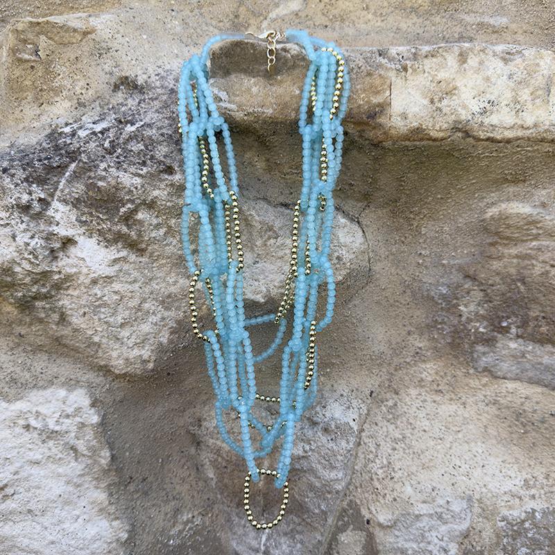Collar Eslabón Azul