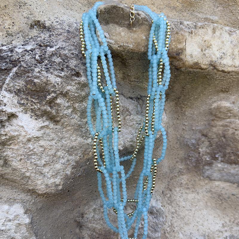 Collar Eslabón Azul